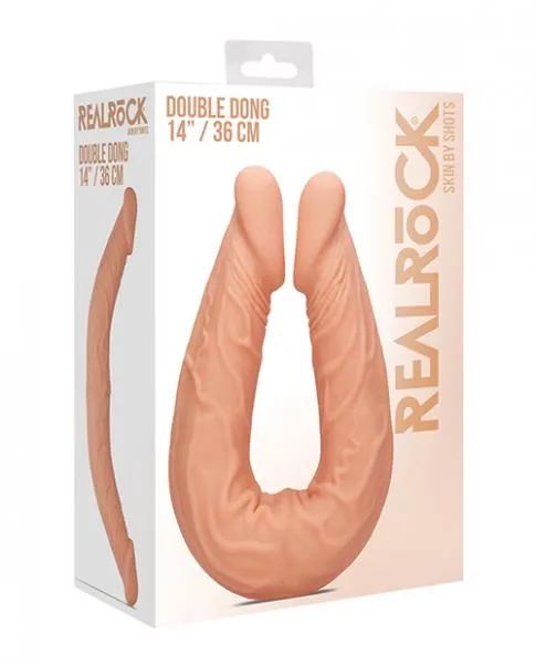 RealRock Dildos Shots Realrock 14 Double Dong Flesh
