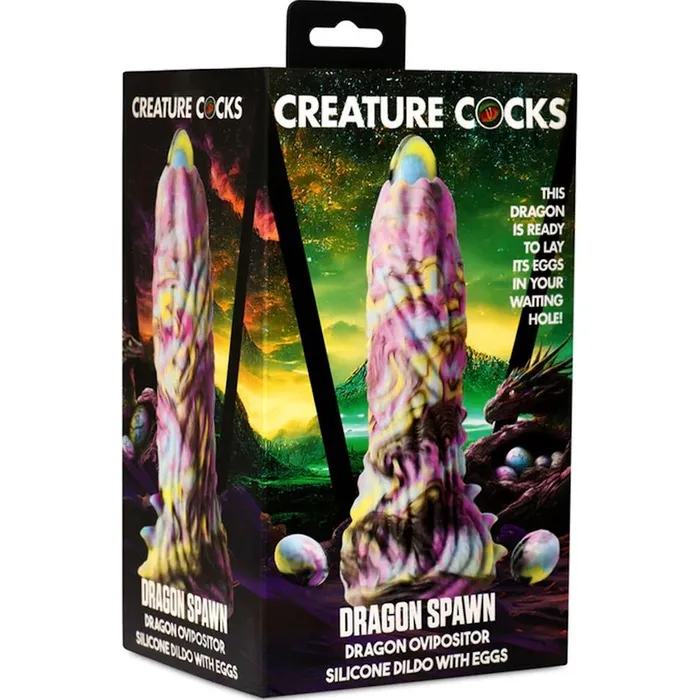 Female Sex Toys Creature Cocks Dragon Spawn Dragon Ovipositor Silicone Dildo with Eggs 73 Mixed