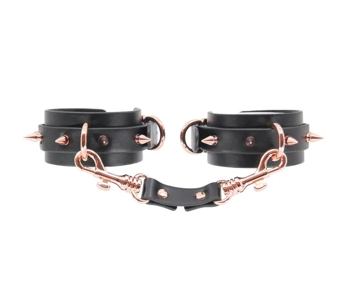 Love In Leather Vibrators Love In Leather Rose Gold Spiked Cuffs