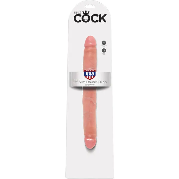 King Cock 12 Slim Double Dildo Flesh Pipedream Products Dildos