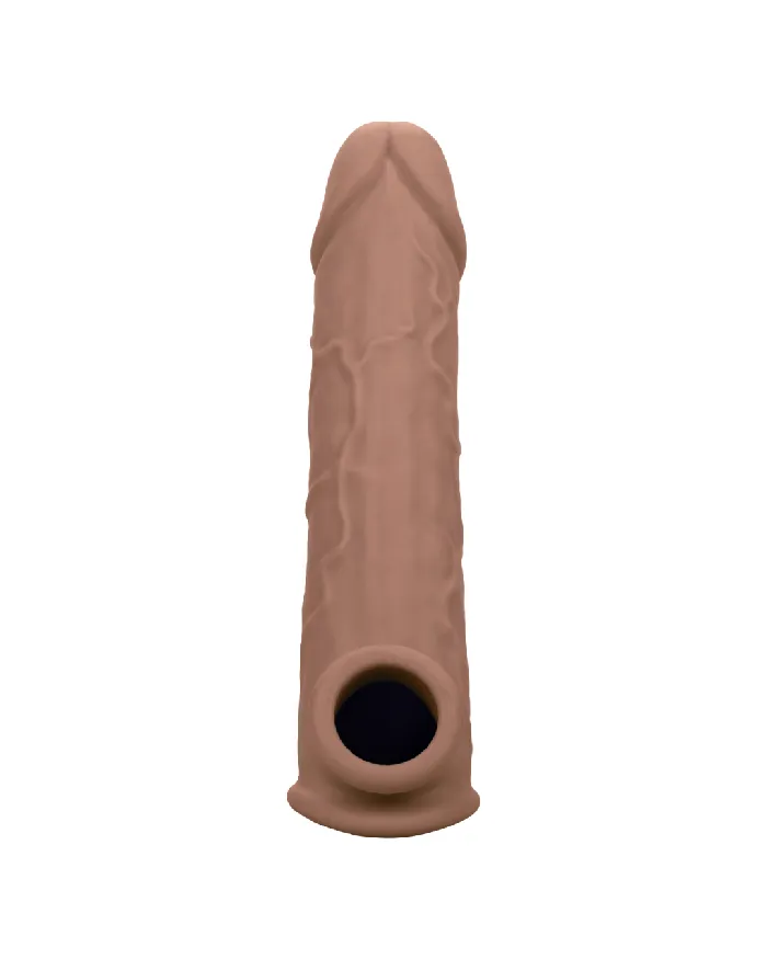 CalExotics Male Sex Toys Performance Maxx LifeLike 8 Inch Extension with Ball Strap Chocolate