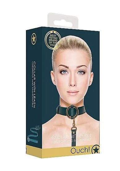 Shots Ouch Halo Collar With Leash Vice Dildos