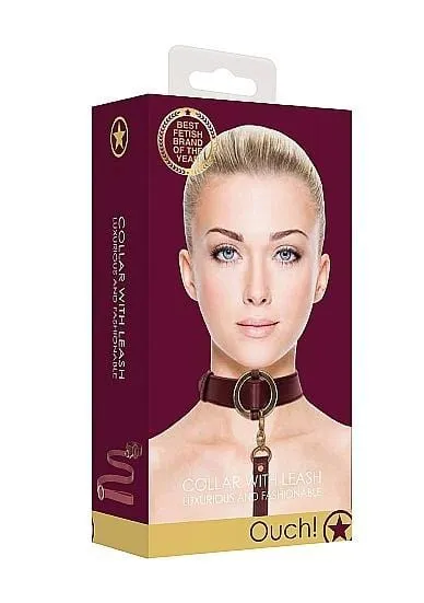 Shots Ouch Halo Collar With Leash Vice Dildos