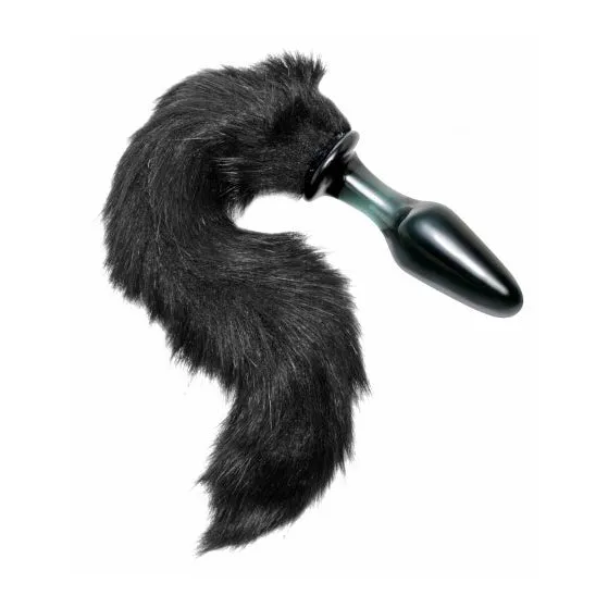 Tailz Anal Midnight Fox Tail Glass Anal Plug