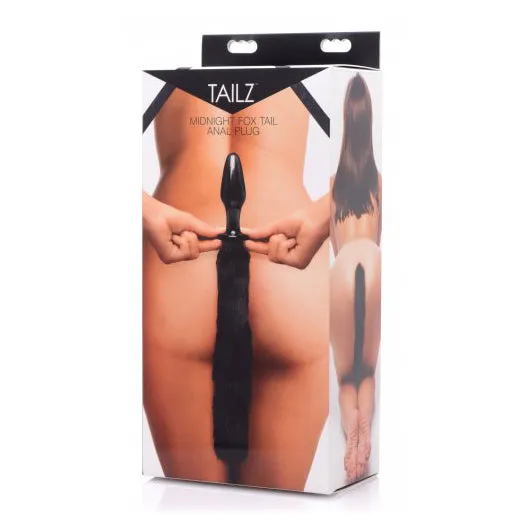 Tailz Anal Midnight Fox Tail Glass Anal Plug