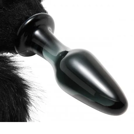 Tailz Anal Midnight Fox Tail Glass Anal Plug