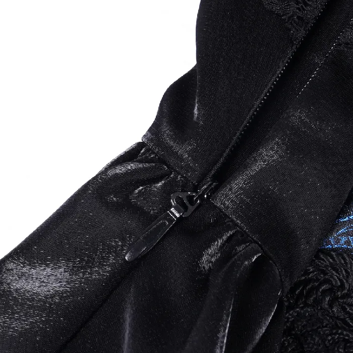 Lace and Satin Gothic OffShoulder Dress with Cross Accents EVEs SECRETS Male Sex Toys