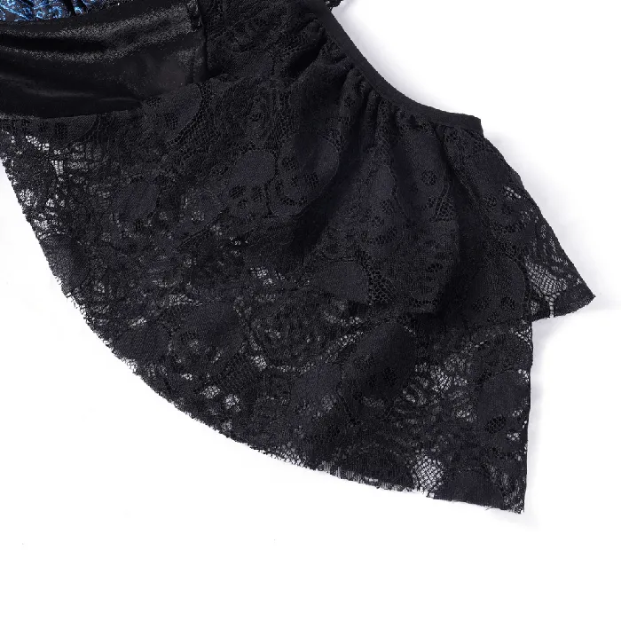 Lace and Satin Gothic OffShoulder Dress with Cross Accents EVEs SECRETS Male Sex Toys