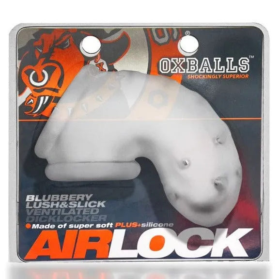 Oxballs Male Sex Toys Oxballs AIRLOCK BLUBBERY LUSH AND SLICK VENTILATED DICKLOCKER Silicone Chastity Cage Clear Ice Oxballs Male Sex Toys Oxballs AIRLOCK BLUBBERY LUSH AND SLICK VENTILATED DICKLOCKER Silicone Chastity Cage Clear Ice