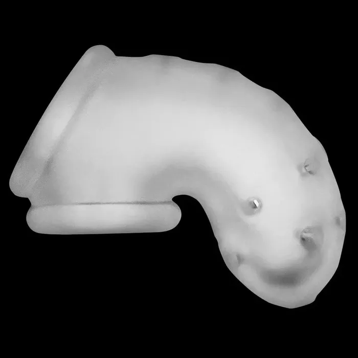Oxballs Male Sex Toys Oxballs AIRLOCK BLUBBERY LUSH AND SLICK VENTILATED DICKLOCKER Silicone Chastity Cage Clear Ice