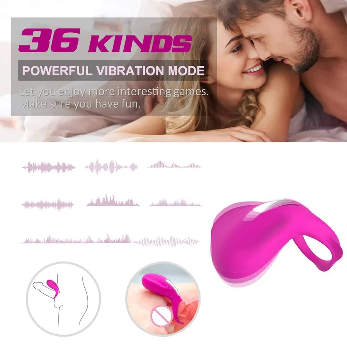 Penis Vibration Ring Cock Powerful Vibrator Clitoris Stimulator Prostate Vibrator Lusty Age Male Sex Toys
