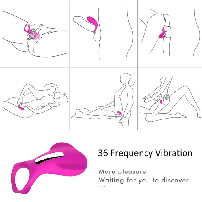 Penis Vibration Ring Cock Powerful Vibrator Clitoris Stimulator Prostate Vibrator Lusty Age Male Sex Toys