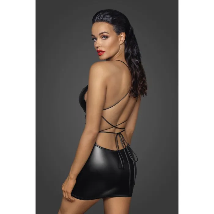 Power Wetlook Mini Dress w Lace Up Back Medium Black Noir Anal Power Wetlook Mini Dress w Lace Up Back Medium Black Noir Anal
