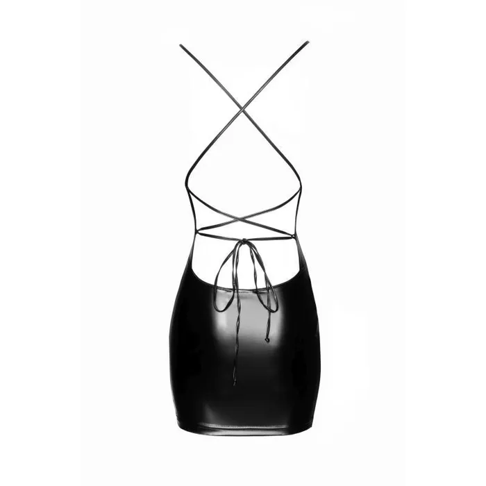 Power Wetlook Mini Dress w Lace Up Back Medium Black Noir Anal Power Wetlook Mini Dress w Lace Up Back Medium Black Noir Anal