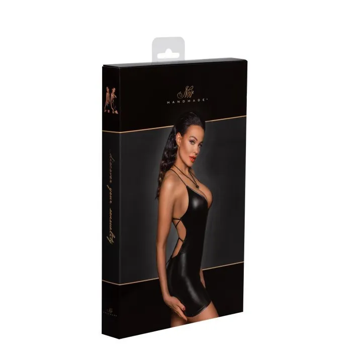 Power Wetlook Mini Dress w Lace Up Back Medium Black Noir Anal Power Wetlook Mini Dress w Lace Up Back Medium Black Noir Anal