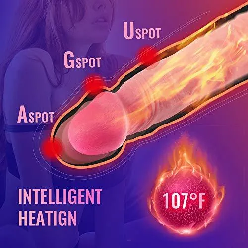 Sxo Toy Shop 83Inch 4 in 1 Thrusting Rotation Vibrating Heating Lifelike Dildo Anal