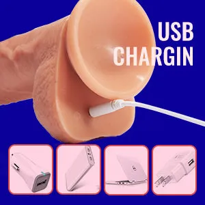 Sxo Toy Shop 83Inch 4 in 1 Thrusting Rotation Vibrating Heating Lifelike Dildo Anal