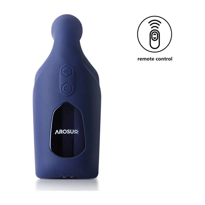 Vibrators PulsateX Rechargeable Male Shaft and Glans Stimulator Blue Arosum