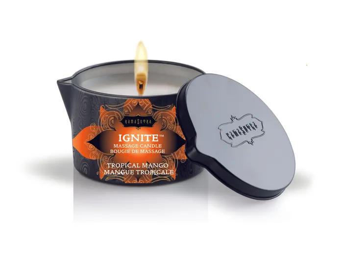 Couples Kama Sutra IGNITE Massage Candle Tropical Mango Calvista