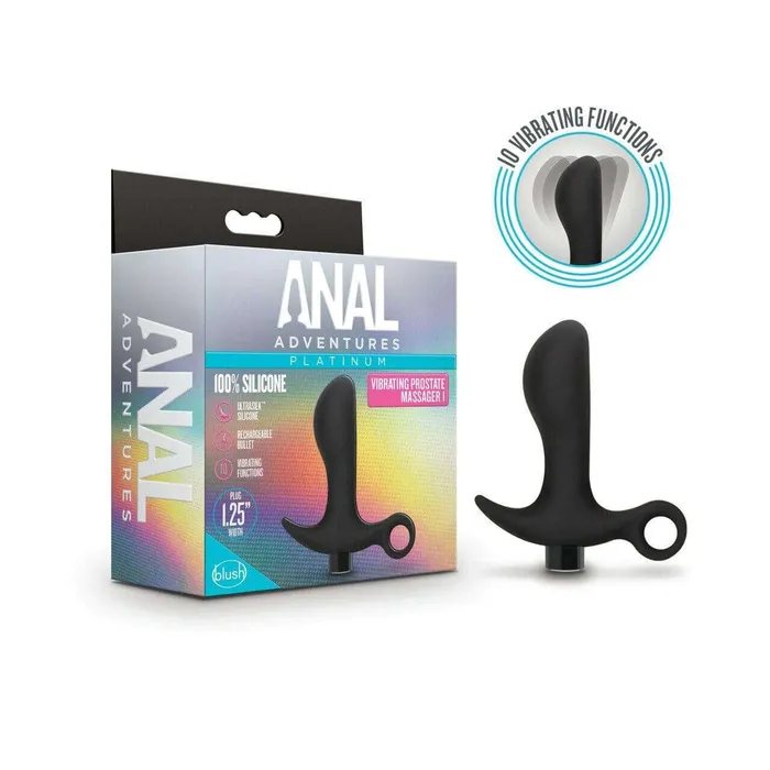 Silicone Vibrating Prostate Massager 01 Black Blush Anal