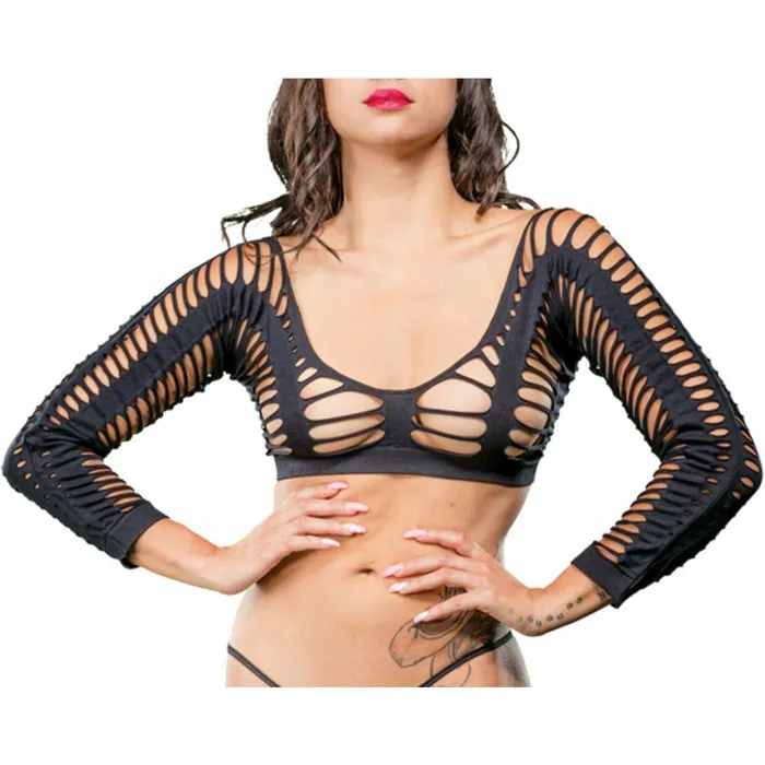 Anal Beverly Hills Naughty Girl All Over Straps Mesh Crotchless Leggings Black One Size Beverly Hills