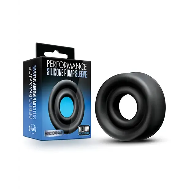 Anal Blush Blush Performance Silicone Pump Sleeve Medium Black Anal Blush Blush Performance Silicone Pump Sleeve Medium Black