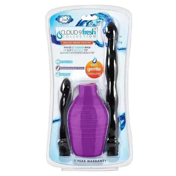 Anal Cloud 9 Novelties Cloud 9 Fresh Deluxe Anal Enema Douche Kit 108 Oz Ez Squeeze Bulb W Soft Nozzle