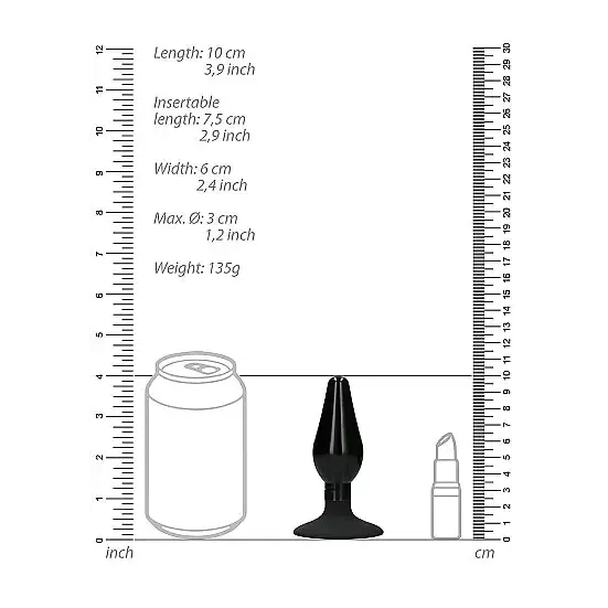 Anal SHOTS AMERICA Interchangeable Butt Plug Set Pointed Black Anal SHOTS AMERICA Interchangeable Butt Plug Set Pointed Black