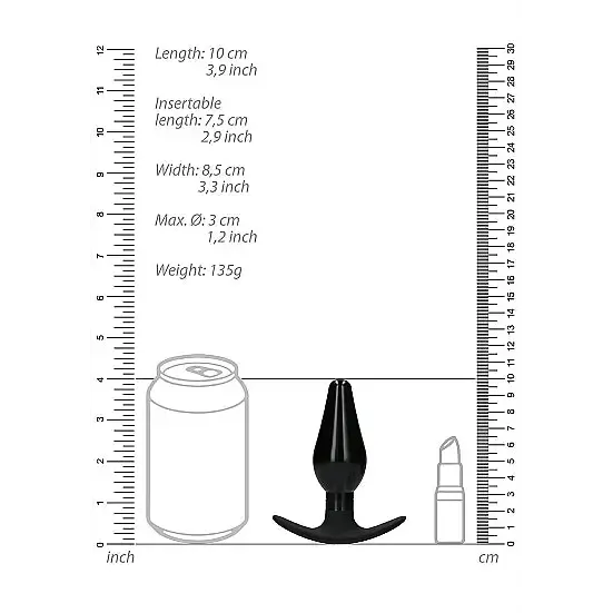 Anal SHOTS AMERICA Interchangeable Butt Plug Set Pointed Black Anal SHOTS AMERICA Interchangeable Butt Plug Set Pointed Black