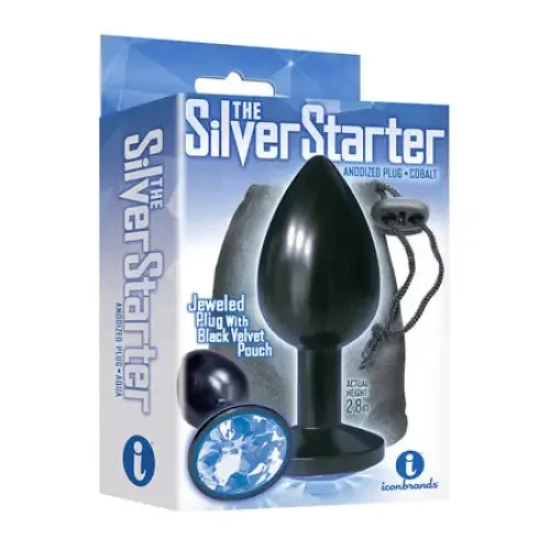 Anal The 9s The Silver Starter Bejeweled Anodized Stainless Steel Plug Colbalt Icon Brands Inc Anal The 9s The Silver Starter Bejeweled Anodized Stainless Steel Plug Colbalt Icon Brands Inc