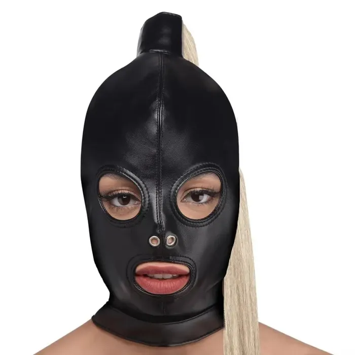 Blonde Ponytail Bondage Hood STRICT Couples