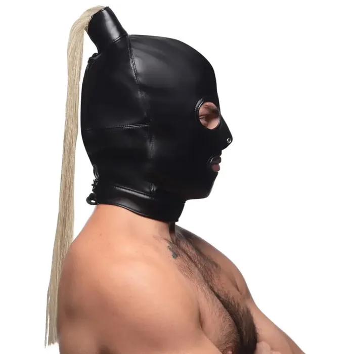 Blonde Ponytail Bondage Hood STRICT Couples