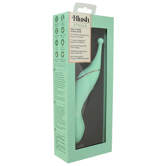 Blush Female Sex Toys Stella Dual Ended Stimulator Vibe in Green