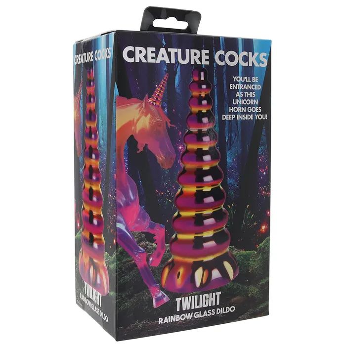 Creature Cocks Twilight Rainbow Glass Dildo XR Brands Dildos