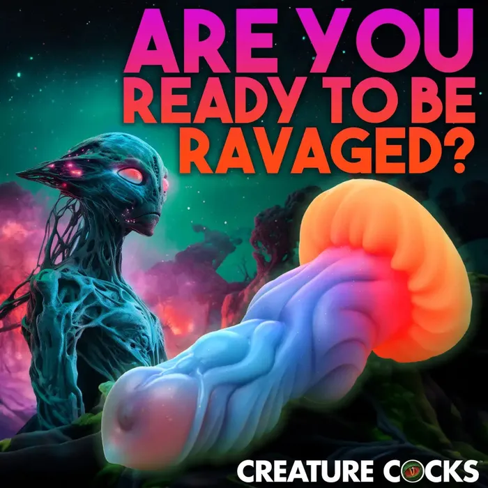 Dildos Creature Cocks Alien Invader Glowinthedark Silicone Dildo Creature Cocks