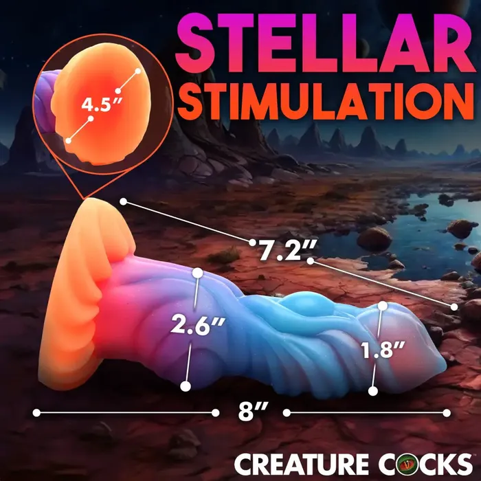 Dildos Creature Cocks Alien Invader Glowinthedark Silicone Dildo Creature Cocks
