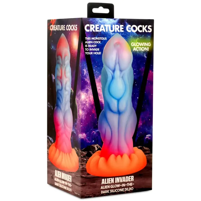 Dildos Creature Cocks Alien Invader Glowinthedark Silicone Dildo Creature Cocks