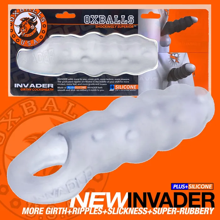 Dildos Oxballs Oxballs Invader Cocksheath Clear Ice