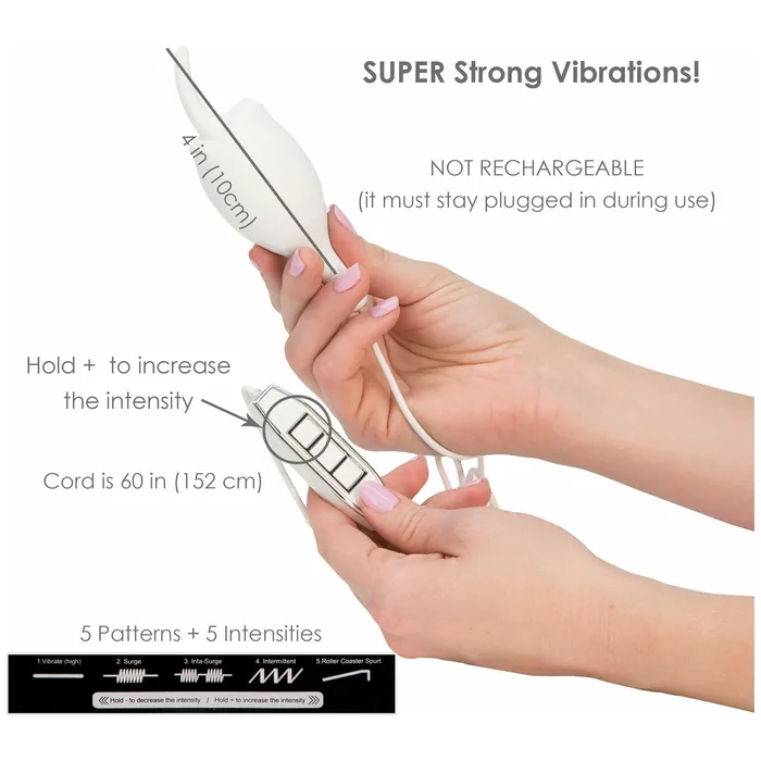 Female Sex Toys NMC NMC Hands On Flicking Tongue Vibrator Rechargeable White Female Sex Toys NMC NMC Hands On Flicking Tongue Vibrator Rechargeable White