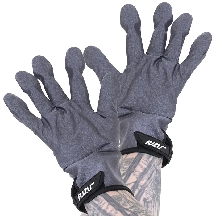 Fuzu Vibrating Large Massage Gloves in Grey Deeva Couples