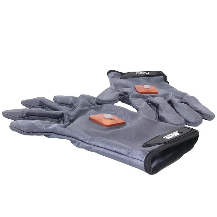 Fuzu Vibrating Large Massage Gloves in Grey Deeva Couples