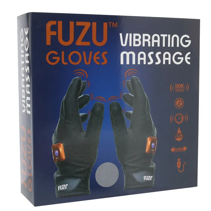Fuzu Vibrating Large Massage Gloves in Grey Deeva Couples