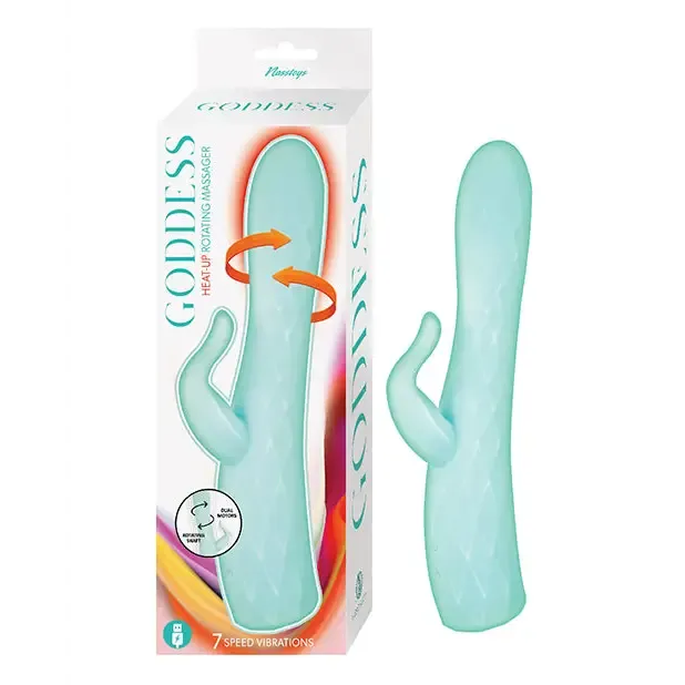 Goddess Heatup Rotating Vibrator Aqua Nasstoys Vibrators
