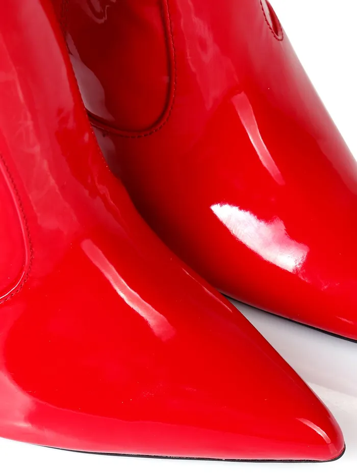 HonourSkintwocom Vibrators Zira Shiny Red Knee High Boots