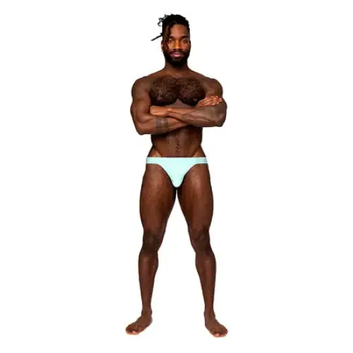 Male Power Male Power Easy Breezy Thong Sleeve Aqua LXL Male Sex Toys