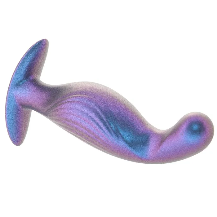 Ouch Smooth Silicone PSpot Butt Plug in Metallic Blue Ouch Anal