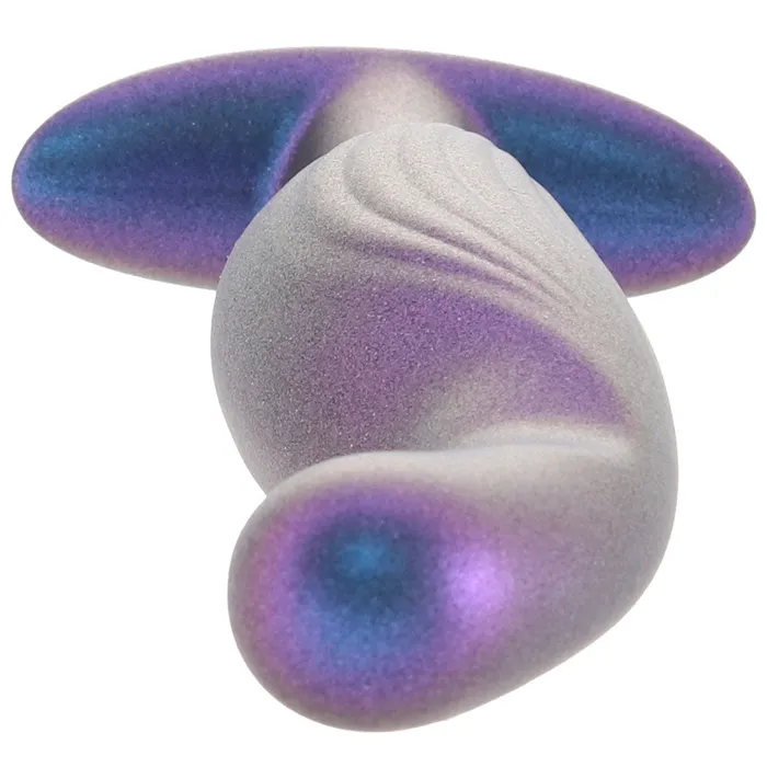 Ouch Smooth Silicone PSpot Butt Plug in Metallic Blue Ouch Anal