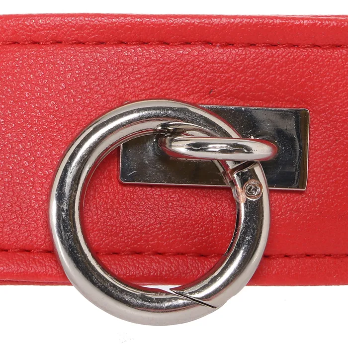 Rouge Restraints Vegan Leather Collar in Red