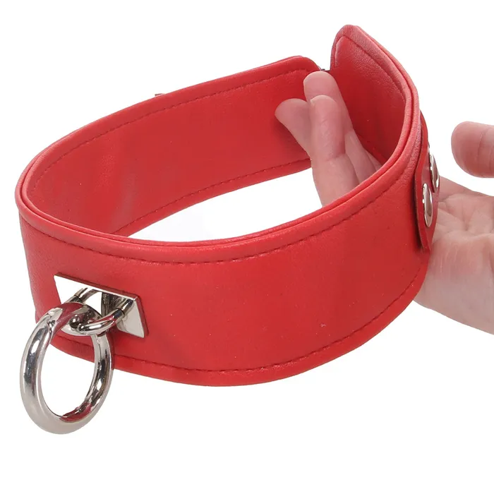 Rouge Restraints Vegan Leather Collar in Red