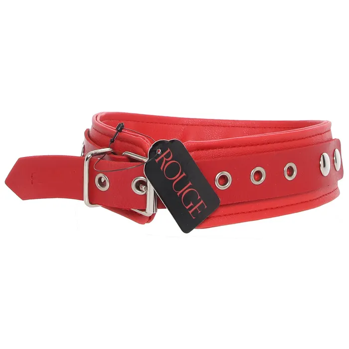 Rouge Restraints Vegan Leather Collar in Red